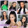 testar Black Lace Front Wigs 13x6 HD Lace Frontal Straight Wigs 30 Inch Natural Black Lace Wig Synthetic Lace Front Wig for Women Daily Use