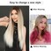 7JHH Wigs 32in Long Silver Grey Ombre Wigs Natural Heat Resistant Fiber Synthetic Layered Straight Grey White Ombre Wigs with Dark Roots Women Wigs for Holiday Festival Chrismas Daily Party Daily Used