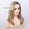 BLONDE UNICORN Blonde Shoulder Length Straight Wig for Women,Synthetic Hair for Natural Daily Use 18IN