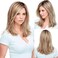 BLONDE UNICORN Blonde Shoulder Length Straight Wig for Women,Synthetic Hair for Natural Daily Use 18IN