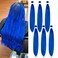 Braiding Hair Pre stretched Blue Hypoallergenic Prestretched Braiding Hair Long Ez Braid Synthetic