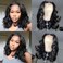 Glueless Wigs Human Hair Short Bob Wig Body Wave HD Lace Front Wigs for Black Women Wear and Go Pre Plucked 4x4 Lace Closure Wigs Brazilian Virgin Hair Natural Black Color 14inch (Full and soft)