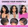 Bob Wig Human Hair 13x4 Body Wave Lace Front Wigs Human Hair Glueless Wigs Human Hair Pre Plucked 180% Density Short Bob Wigs for Black Women Human Hair Natural Black Color 14 Inch