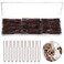 obeboy U Shaped Hair Pins, 300 PCS Brown Bobby Pins with Box Hair Pins for Women Girls Hair Buns Updos French Twists, for Thick/Thin Hair 2.4 Inch