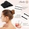 obeboy U Shaped Hair Pins, 300 PCS Black Bobby Pins with Box Hair Pins for Women Girls Hair Buns Updos French Twists, for Thick/Thin Hair 2.4 Inch
