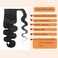 Human Hair Body Wave Ponytail with Magic Paste Warp Around Curly Human Hair Ponytail for Black Women 150% Density Natural Black Human Hair Ponytail Extension (20 Inch, Black Body Wave Ponytail)