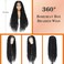 Boho Knotless Braided Wigs for Black Women Bohemian Box Braided Wigs Double Full Lace Braided Wigs with Baby Hair Synthetic Boho Braid Wig Natural Black 36Inch