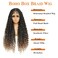 Boho Knotless Braided Wigs for Black Women Bohemian Box Braided Wigs Double Full Lace Braided Wigs with Baby Hair Synthetic Light Brown Boho Braid Wig 36Inch（1B/27）