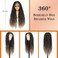 Boho Knotless Braided Wigs for Black Women Bohemian Box Braided Wigs Double Full Lace Braided Wigs with Baby Hair Synthetic Light Brown Boho Braid Wig 36Inch（1B/27）
