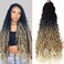 SOKU Majesty Twist Crochet Hair 26" - 5 Packs Pre Twisted Passion Twist Crochet Hair Ombre Blonde Senegalese Twisted Synthetic Braiding Extensions for Women Pre-looped