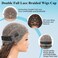 Boho Braided Wig Box Braid Wig Triangle Knotless Braided Wigs for Women Braided Lace Front Wigs with Baby Hair 36" Mix Brown and Light Brown Human Hair Blended Full Double Lace Braid Wig