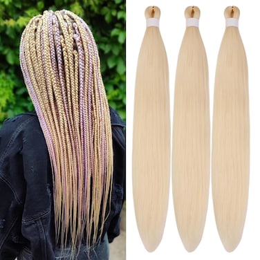 Blonde Brainding Hair Pre Streched 613 Prestretched Ez Braid Braiding Hair Colored Braiding Hair Extension