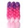 Braiding Hair, Pink Hair Extensions, 3 Tone Pre Stretched Braiding Hair Color Purple Peach Red Pink 24" 3PCS