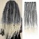 24inches 5PCS Clip in Dreadlock Extensions,20 Strands Boho Dreads Thin Soft Clip in Boho Dread Extensions for Women (1B/613,Boho)