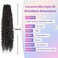 24 Inch 3 In 1 Synthetic Hair Dreadlock Extensions 30 Strands SE Dreads Extensions 100% Handmade Soft Single Ended Straight Curly Boho Wavy Dreads Natural Black (1B#, 30S)