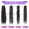 24 Inch 3 In 1 Synthetic Hair Dreadlock Extensions 30 Strands SE Dreads Extensions 100% Handmade Soft Single Ended Straight Curly Boho Wavy Dreads Natural Black (1B#, 30S)