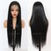 Lovestory 30 Inch Long Straight Synthetic Lace Front Wig Pre-Plucked HD Glueless Wig T Part Light Yaki lace Frontal Wigs for Women
