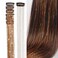 Clip in Hair Tinsel Extensions Brown Highlights for Hair 20.5 Inch 6 Pieces Each Pack Multi-Colors Amber Synthetic Hair Extensions for Party, Christmas, New Year, Halloween, Cosplay(Brown)