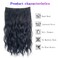 Halo Hair Extensions for Women Wavy Curly Hair Extensions Invisible Wire Adjustable Size Removable Secure Clip in Extensions (Black)