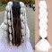 White Braiding Hair Pre Stretched Hair For Braids 3pcs Jumbo Braids Hair Fake Hair Extensions 100gram/pc 24inch Synthetic Braiding Hair