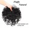 Breathable Permanent Tight Curly Human Hair Topper with Bangs Seamless Fluffy Short Curly Clip in Topper Hair Pieces for Women with Thinning Hair Cover Grey Hair Add Hair Volume(Black,Short)