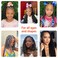 Brazilian Wool Hair Acrylic Yarn 100% 5PCS for African Crochet Braid/Box Braids/Jumbo Braiding/Senegalese Twist/Faux Locs/Twist Wraps Synthetic Fiber Hair Extensions Natural Black Color