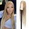 360&deg; HD Full Lace Braided Wigs Knotless Braided Wigs for Women Box Braid Wig with Baby Hair Braided Lace Front Wigs Human Hair Blended Braided Wigs Long Blonde 36