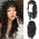 CINHOO Long Dark Brown Curly Wigs for Women with Bangs Brown Shag Wig 22inch Afro Big Bouncy Fluffy Curly Hair Wig for Black Women for Cosplay and Daily Use(Dark Brown)