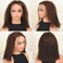Brown Curly Bob Wig Human Hair 180% Density Chocolate Brown Colored Deep Curly Bob Wig Human Hair Wigs for Black Women #4 Color 13x4 Glueless Lace Front Bob Wigs Human Hair 12 Inch