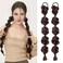 Bubble Ponytail Wig Synthetic Braided Extensions with Hair Ties Hair Band Hairpieces for Women Girls DIY Daily Wear Hair Accessories (Dark Brown)