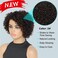 UDU Short Curly Human Hair Wigs For Black Women Dark Brown Human Hair Curly Wigs Non Lace Glueless Wigs Human Hair Side Part Wigs (2#)