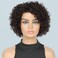 UDU Short Curly Human Hair Wigs For Black Women Dark Brown Human Hair Curly Wigs Non Lace Glueless Wigs Human Hair Side Part Wigs (2#)
