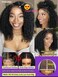 YIROO 4C Kinky Edges Kinky Curly Bye Bye Knots Glueless Wig Pre Cut 7x5 HD Lace Front Wigs Curly Baby Hair Afro Kinky Curly Human Hair Wigs Pre Bleached Invisible Knots Put on Go 180% Density 24inch