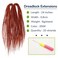 24 Inch Dreadlocks Extensions Dread Locs Crochet Hair for Women 20 Strands Handmade Soft locs crochet hair braids Synthetic thin 0.6cm Hippie Double Ended Dreadlock