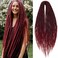 30 Inch Dreadlocks Extensions Burgundy Dreads Locs Crochet Hair for Women 20 Strands Handmade Soft locs crochet hair braids Synthetic thin 0.6cm Hippie Double Ended Dreadlocks(30,1b/bug)