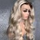 Ombre Highlight Ash Blonde Lace Front Wigs Human Hair Pre Plucked 13x4 Straight Balayage HD Transparent Lace Front Human Hair Wigs For White Women (28inch, Ombre Ash Blonde)