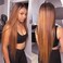 Chocolate Brown Straight Human Hair 13x4 Transparent Lace Front Wigs Virgin Human Hair Wig Pre Plucked with Baby Hair 180% Density Brazilian for Black Women By ELENINE Wig (Brown 13x4 Lace Front Wig