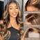 DOSAY Highlight Ombre 13x4 Hd Transparent Lace Front Human Hair Wig 26 Inch Brown Honey Blonde Body Wave Glueless Wigs 180% Density for Woman