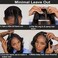 Curly V Part Wig Synthetic Hair Soft As Human Hair Water Wave U Part Wig Wear And Go Glueless Half Wigs for Black Women (Black, 18 Inch)