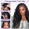 Loose Deep Wave V Part Wig Synthetic Hair Black Wavy Curly U Part Wigs for Black Women (Black, 18 Inch)