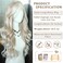SAPPHIREWIGS 13&times;4 Body Wave Lace Front Wig for Women Highlight Ash Blonde with White Tips Pre Plucked Hairline Long Wavy Synthetic Wigs for Daily Party Use 26inch