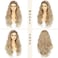 SAPPHIREWIGS Body Wave Headband Wigs for Women Honey Blonde with Tips Synthetic Hair Wear And Go Glueless Wig Natural Long Wavy Half Wigs for Black Women Daily Use 26inch