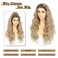 SAPPHIREWIGS Body Wave Headband Wigs for Women Honey Blonde with Tips Synthetic Hair Wear And Go Glueless Wig Natural Long Wavy Half Wigs for Black Women Daily Use 26inch