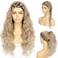 SAPPHIREWIGS Body Wave Headband Wigs for Women Honey Blonde with Tips Synthetic Hair Wear And Go Glueless Wig Natural Long Wavy Half Wigs for Black Women Daily Use 26inch