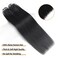 Sisily Micro link Hair Extensions Real Human Hair, Natural Black, 16 Inch Straight, 50g