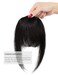 Rose bud Bangs Hair Clip in Bangs Remy Human Hair Extensions Flat Face Fringe Bangs Human Hair Pieces for Women Natural Black
