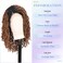 Kalyss 18" Side Part Locs Wigs Dreadlock Wigs for Black Women Lace Front Braided Wig with Baby Hair Curly Locs Wigs Japan-made Synthetic Braided Twist Wigs(Ombre Black to Brown)