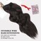 Brown Wavy Hair Extensions, 20 Inch, Clip-In, 110g, 4 Clips, 2 Replacement Wires