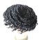 Male Afro Toupee Hair Braids12mm Wave 360 Curly Man Hair Unit 1B Off Black 100% Human Hair Afro Curly Hairpiece Men's Wig 8x10inch Men's Hair Systems Translucent French Lace