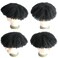 afro toupee Human Braiding Hair man hair unit Human Hair Wigs for Men 8MM afro curl 360 waves unit 8x10 Male Hairpieces PU Base for black men 1B Off Black toupee